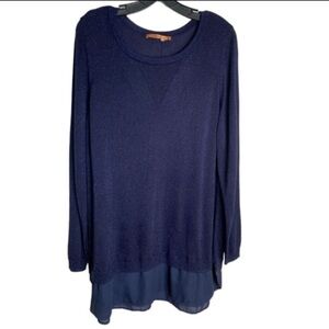 Belldini Blue Relaxed Tunic Top